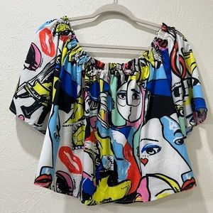 Vintage Top Graphic Face